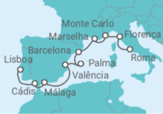 Itinerário do Cruzeiro Italia, Francia y España  - Silversea