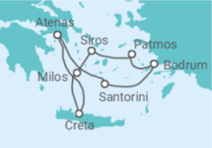 Itinerário do Cruzeiro Turquía, Grecia - Silversea