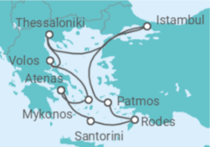 Itinerário do Cruzeiro Grecia y Turquía - Silversea