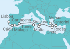 Itinerário do Cruzeiro Grecia, Malta y España - Silversea