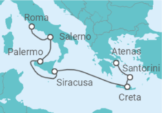 Itinerário do Cruzeiro Grecia e Italia - Silversea