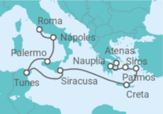 Itinerário do Cruzeiro Grecia, Italia - Silversea