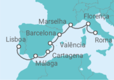 Itinerário do Cruzeiro Italia, Francia y España - Silversea