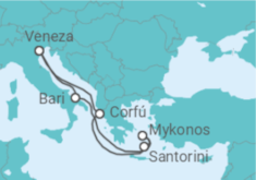 Itinerário do Cruzeiro Itália, Grécia - Costa Cruzeiros