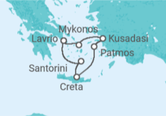 Itinerário do Cruzeiro Grécia, Turquia - Celestyal Cruises