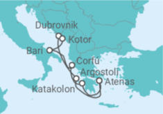 Itinerário do Cruzeiro Grécia, Croácia, Montenegro, Itália - Celestyal Cruises