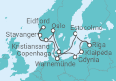 Itinerário do Cruzeiro Alemanha, Noruega, Dinamarca, Polónia, Lituânia, Letónia, Suécia TI - MSC Cruzeiros