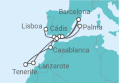 Itinerário do Cruzeiro De Lisboa a Barcelona - Explora Journeys