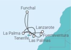 Itinerário do Cruzeiro Ilhas Canárias (Espanha) - MSC Cruzeiros