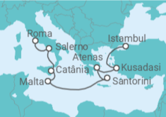 Itinerário do Cruzeiro Itália, Malta, Grécia, Turquia - NCL Norwegian Cruise Line