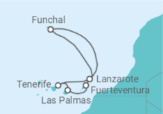 Itinerário do Cruzeiro Ilhas Canárias (Espanha) - MSC Cruzeiros