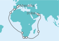 Itinerário do Cruzeiro De Marselha a Dubai - Costa Cruzeiros