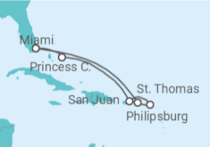 Itinerário do Cruzeiro Porto Rico, Sint Maarten, Ilhas Virgens Americanas - Carnival Cruise Line