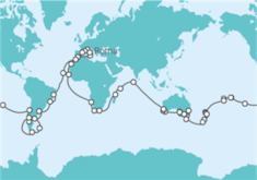 Itinerário do Cruzeiro Volta ao mundo - MSC Cruzeiros