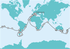 Itinerário do Cruzeiro Volta ao mundo - MSC Cruzeiros