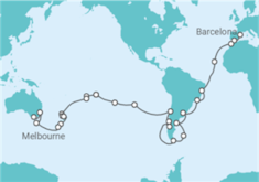 Itinerário do Cruzeiro Volta ao mundo - MSC Cruzeiros