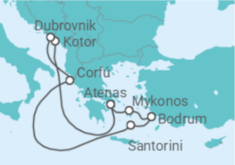 Itinerário do Cruzeiro Montenegro, Croácia, Grécia, Turquia - Virgin Voyages