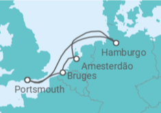 Itinerário do Cruzeiro Bélgica, Holanda, Alemanha - Virgin Voyages