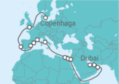 Itinerário do Cruzeiro De Copenhaga a Dubai TI - MSC Cruzeiros