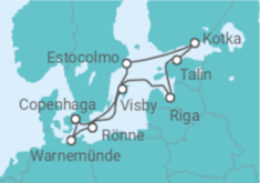 Itinerário do Cruzeiro Suécia, Letónia, Estónia, Dinamarca TI - MSC Cruzeiros