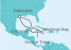 Itinerário do Cruzeiro México, Ilhas Caimão, Jamaica - Carnival Cruise Line