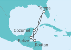 Itinerário do Cruzeiro Belize, México - Carnival Cruise Line