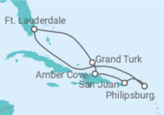 Itinerário do Cruzeiro Sint Maarten, Porto Rico, Bahamas - Princess Cruises
