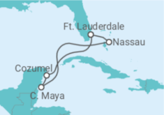 Itinerário do Cruzeiro México - Royal Caribbean