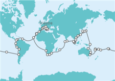 Itinerário do Cruzeiro Volta ao mundo - Costa Cruzeiros