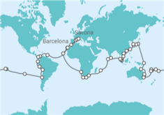 Itinerário do Cruzeiro Volta ao mundo - Costa Cruzeiros