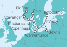 Itinerário do Cruzeiro Alemanha, Noruega, Dinamarca, Polónia, Suécia TI - MSC Cruzeiros