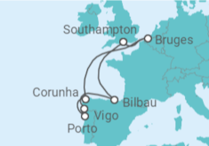 Itinerário do Cruzeiro Bélgica, Espanha, Portugal - Celebrity Cruises