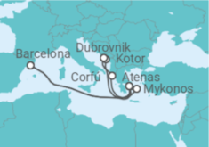 Itinerário do Cruzeiro Grécia, Montenegro, Croácia - Virgin Voyages