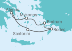 Itinerário do Cruzeiro Grécia, Turquia - Virgin Voyages