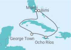 Itinerário do Cruzeiro Ilhas Caimão, Jamaica - Virgin Voyages
