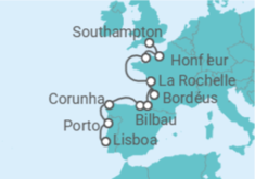 Itinerário do Cruzeiro De Lisboa a Southampton (Londres) - Oceania Cruises