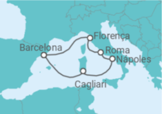 Itinerário do Cruzeiro Itália - Disney Cruise Line