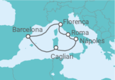 Itinerário do Cruzeiro Itália - Disney Cruise Line