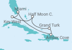 Itinerário do Cruzeiro Bahamas, EUA - Holland America Line
