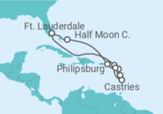 Itinerário do Cruzeiro Sint Maarten, Antígua E Barbuda, Santa Lúcia, Ilhas Virgens Americanas - Holland America Line