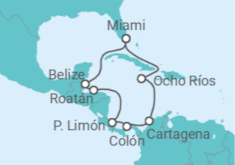 Itinerário do Cruzeiro Jamaica, Colômbia, Panamá, Costa Rica, Honduras, Belize - MSC Cruzeiros