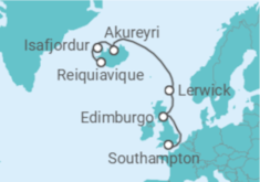 Itinerário do Cruzeiro Islândia, Reino Unido - NCL Norwegian Cruise Line