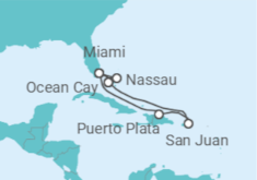 Itinerário do Cruzeiro Bahamas, EUA, Porto Rico - MSC Cruzeiros