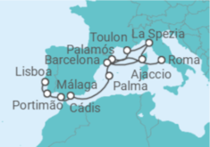 Itinerário do Cruzeiro De Lisboa a Civitavecchia (Roma) - Oceania Cruises