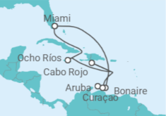 Itinerário do Cruzeiro Bonaire, Santo Eustáquio e Saba, Aruba, Curaçao, Jamaica - MSC Cruzeiros