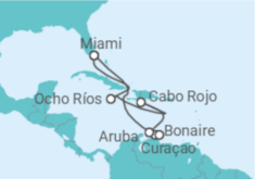 Itinerário do Cruzeiro Curaçao, Bonaire, Santo Eustáquio e Saba, Aruba, Jamaica - MSC Cruzeiros