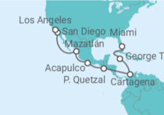 Itinerário do Cruzeiro Ilhas Caimão, Colômbia, México, EUA - Oceania Cruises