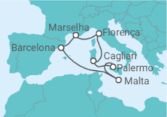 Itinerário do Cruzeiro Itália, Malta, Espanha, França - MSC Cruzeiros