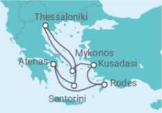 Itinerário do Cruzeiro Ilhas Gregas Infinitas V - Celebrity Cruises