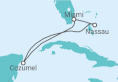 Itinerário do Cruzeiro México, Bahamas - Royal Caribbean